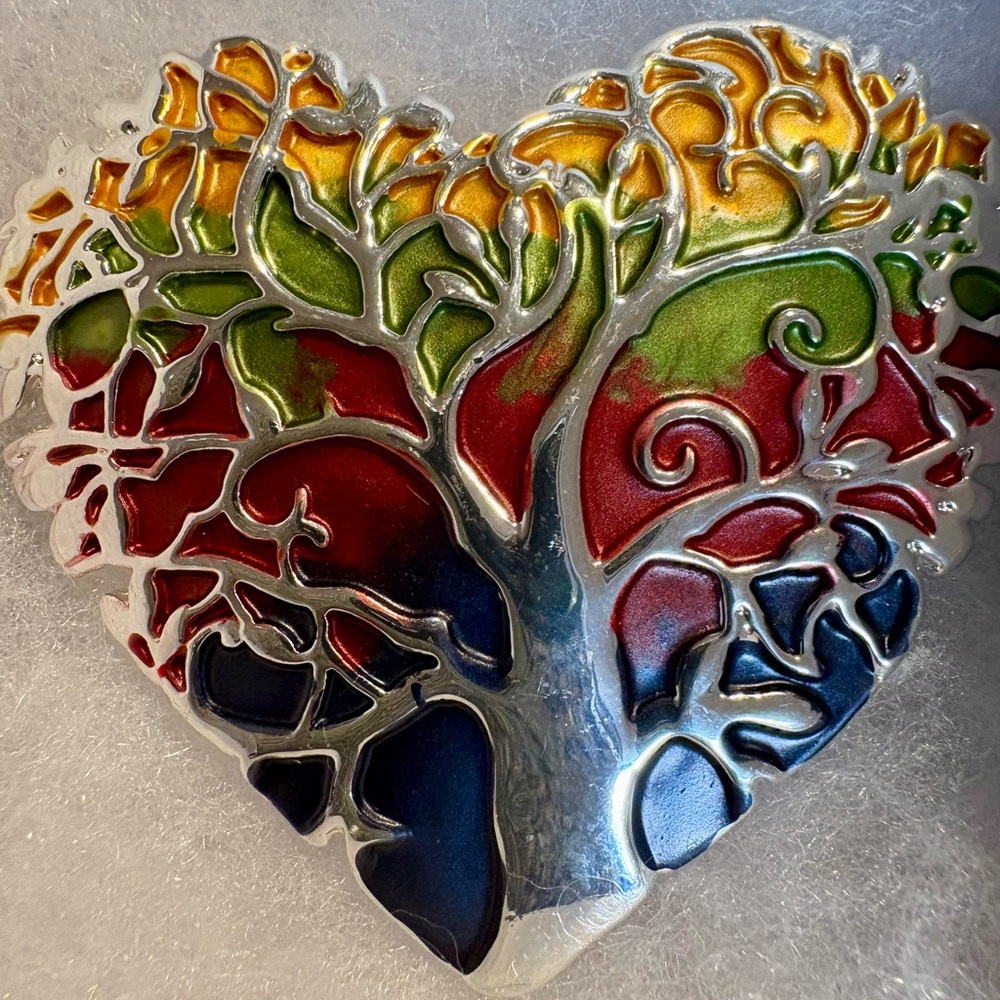 Heart Tree of Life Magnetic Brooch